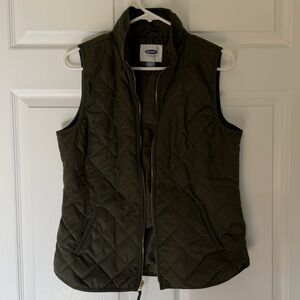 Old Navy Dark Green Quilted Vest